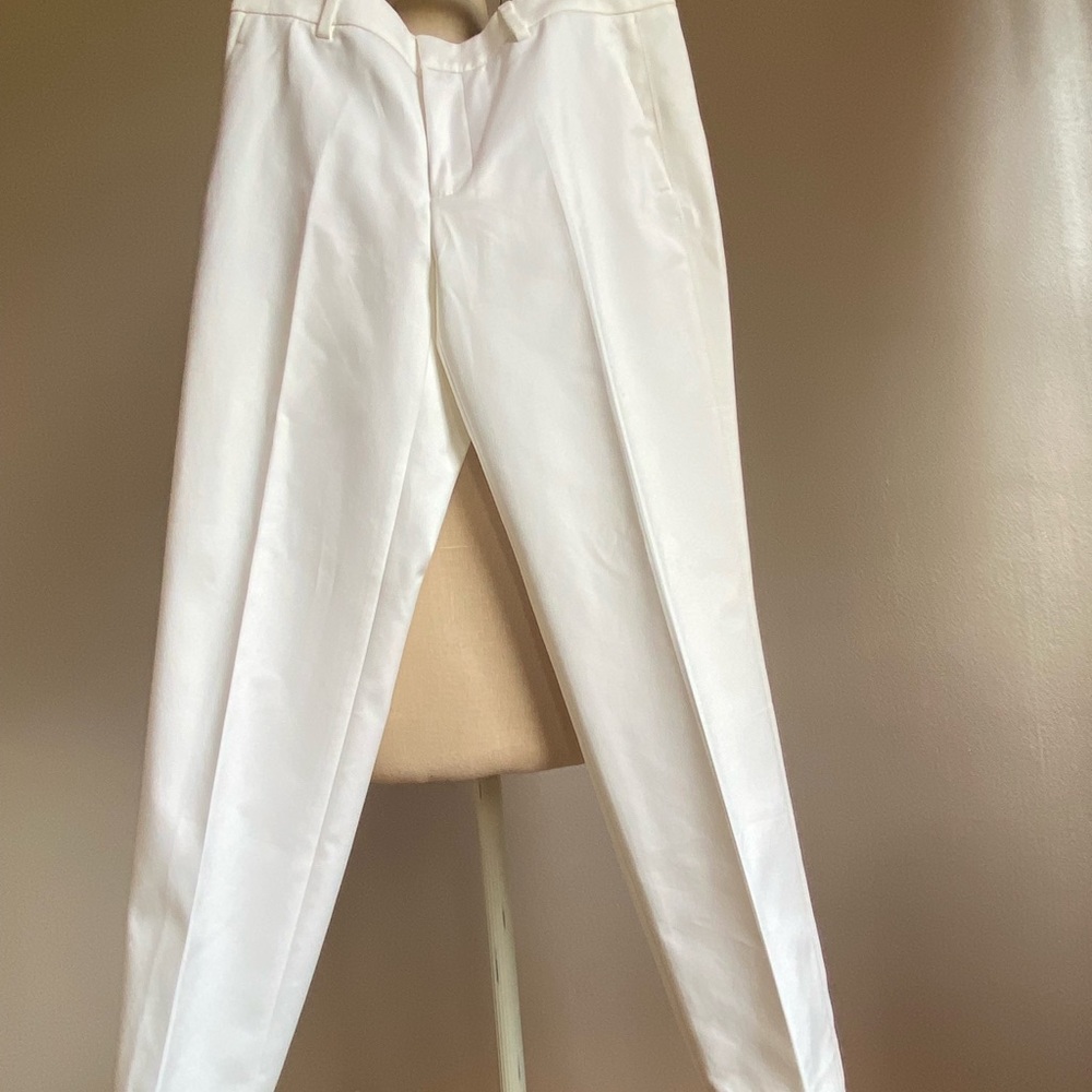 Zara white/cream heavy cotton pants, size 4
